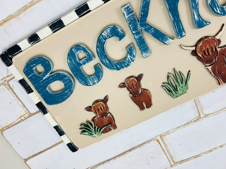 Custom Wood Name Sign - Binki Creations by Mary Beth