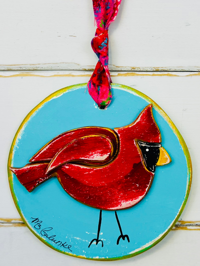 Cardinal Ornament - Binki Creations by Mary Beth